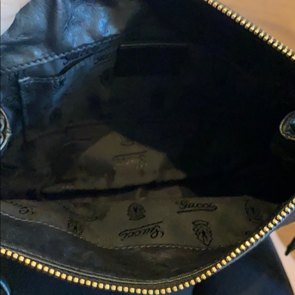 Gucci Hysteria Wristlet Black Leather Clutch - Picture 7 of 8
